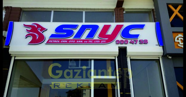 Alkor kabartma harf emlakcı tabelası