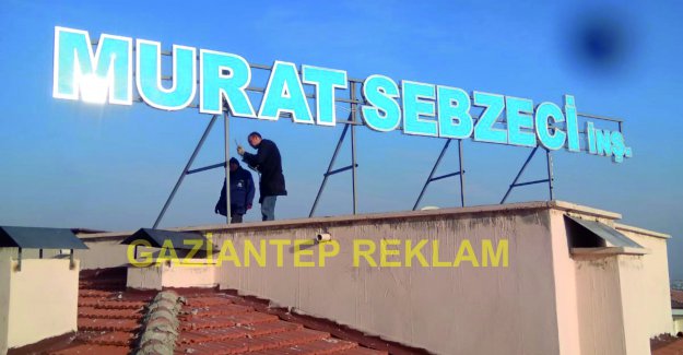 Flileli gümüş krom ışıklı kutu harf çatı tabelası