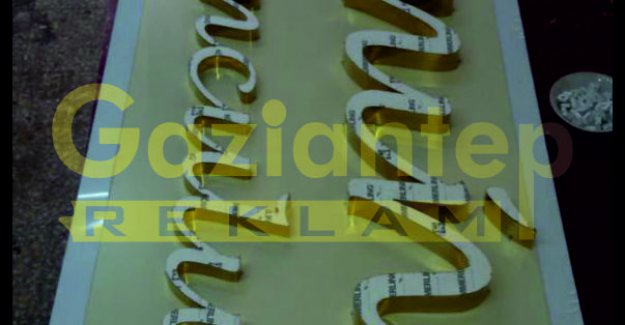Gold krom kutu harf kuyumcu tabelası