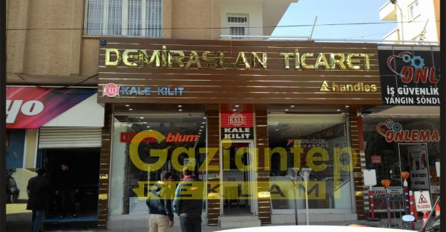 Gold krom kutu harf tabela