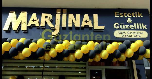Gold krom kutu harf tabela