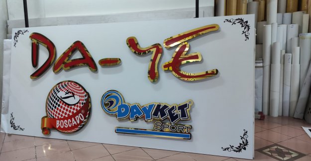 İç mekan duvar üzeri alkor ışıklı logo