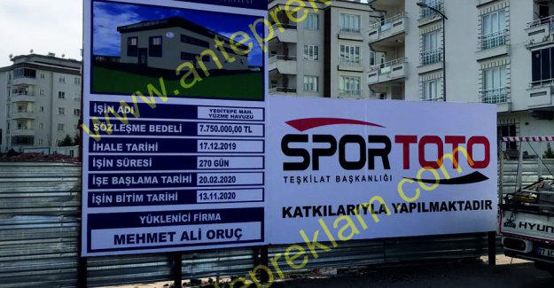 Osbli vinil germe inşaat tabelası