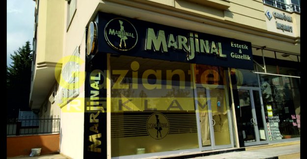 Paslanmaz Gold krom Işıklı kutu harf tabela