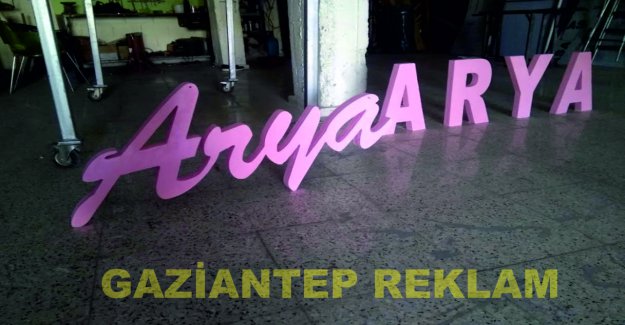 Pembe strafor kesim harfler